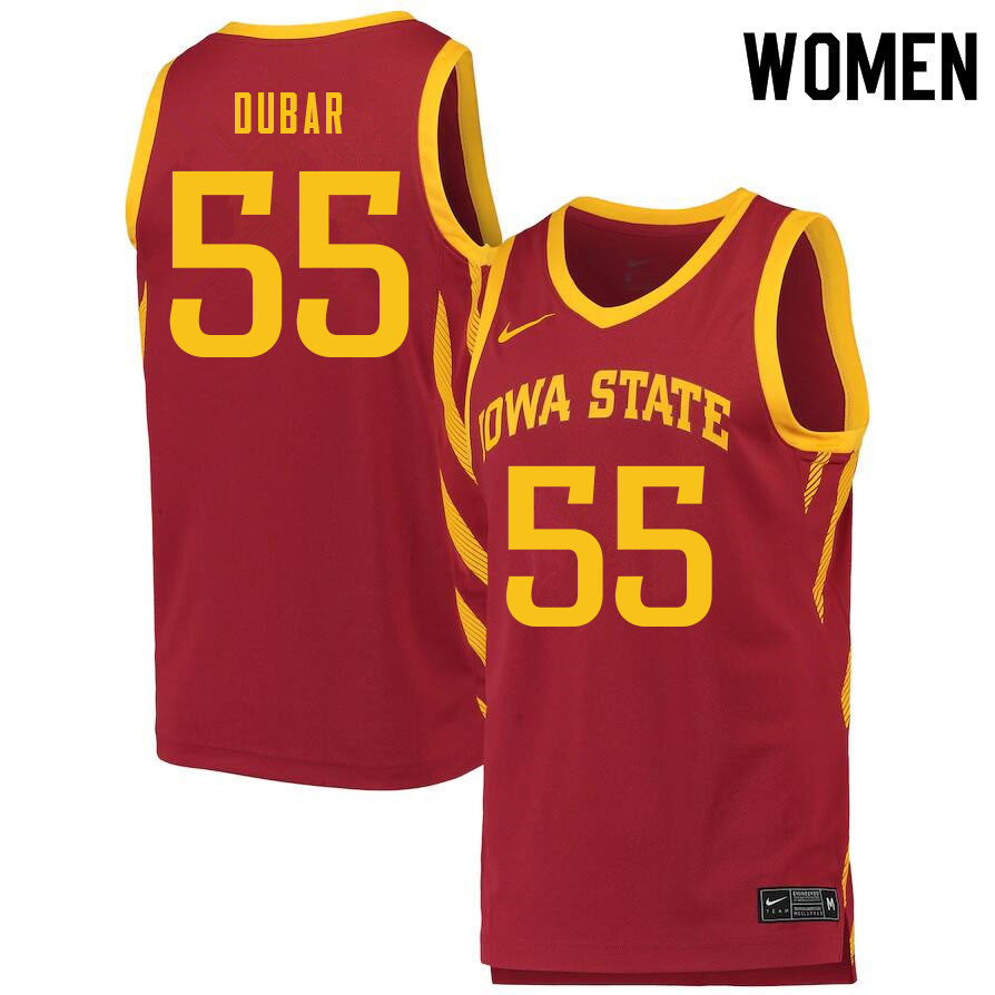 Women #55 Darlinstone Dubar Iowa State Cyclones College Basketball Jerseys Sale-Cardinal